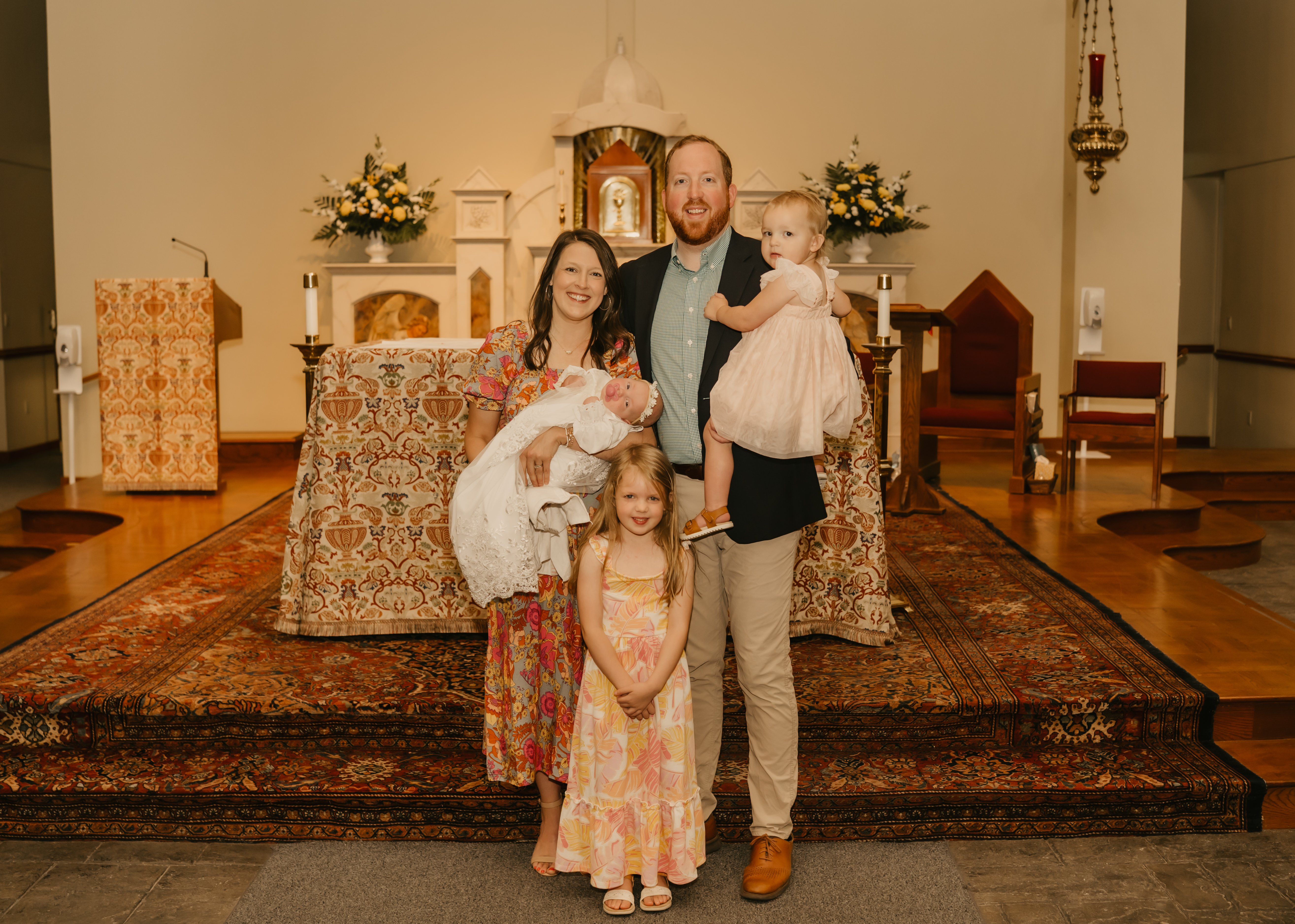 Kyle Moore with his wife Leah and their three daughters